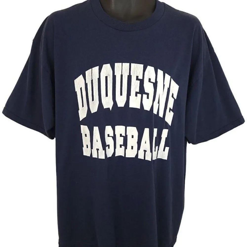 Duquesne Dukes Baseball T Shirt Vintage Y2K 2003 Championship NCAA University XL